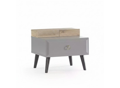 Nightstand Design Bedside Table Children's Nightstand Kids' Room Wood Gray