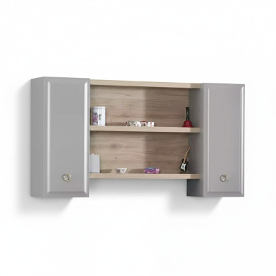 Wall cabinet children's room bookshelf wood gray design