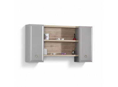 Wall cabinet children's room bookshelf wood gray design