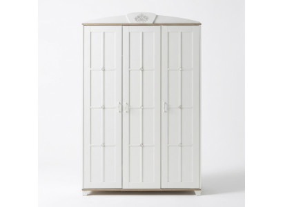 Design wardrobe closet wooden cabinet furniture wood luxury white 3 door