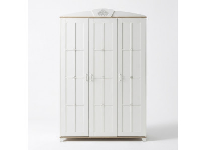 Design wardrobe closet wooden cabinet furniture wood luxury white 3 door
