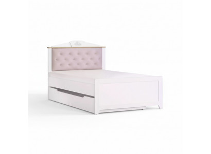Chesterfield Functional Bed Pull-Out Children's Bed Bed 120 Wood Pink