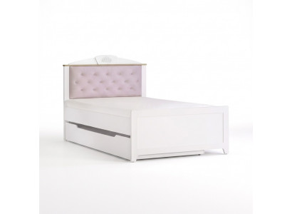 Chesterfield Function Bed Extendable Children's Bed Bed 100 Wood Pink