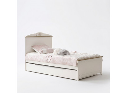 Wooden bed functional bed extendable children's bed bed 120 wood white new