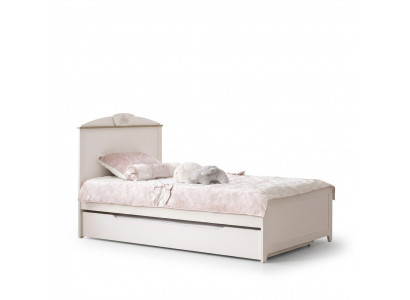 Children's bed wooden bed multifunctional pull-out bed 100 wood white new