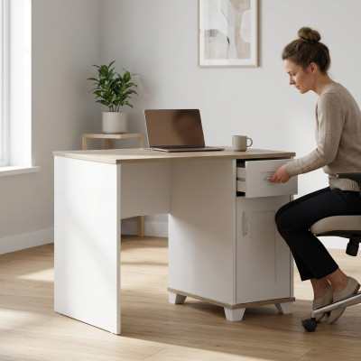 Children's Desk Computer Desk Modern Desk Wood White Table