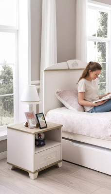 Children's Nightstand Design Nightstand Night Console Children's Room Wood White