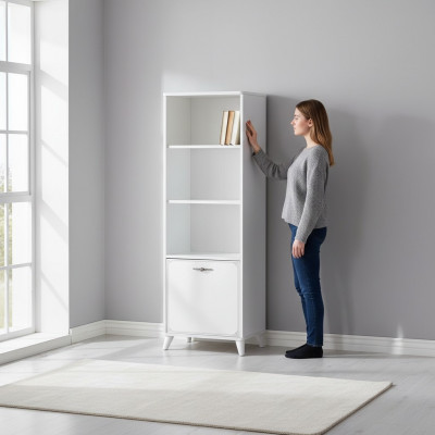 Bookshelf, Book Cabinet, Standing Shelf, Children's Shelf, Shelf Wood White Shelves