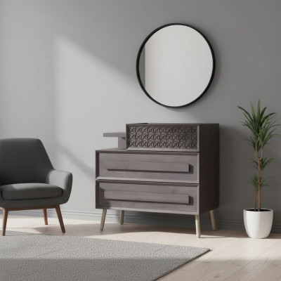 Chest cupboard wood dressers bedroom sideboard design gray luxury
