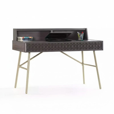 Computer desk, writing desk, wooden table, office table, gray children's table, luxury.