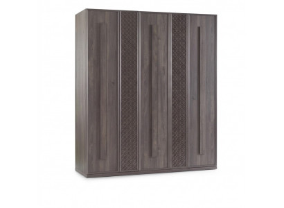 Luxury wardrobe cupboard wooden cabinet furniture wood gray 5-door design