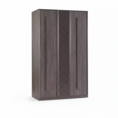Wooden cabinet luxury wardrobe cabinet furniture wood gray 3-door design