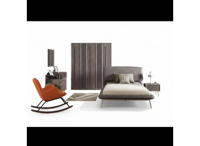 Children's furniture kids' room ensemble youth bed wooden bed gray 5-piece set