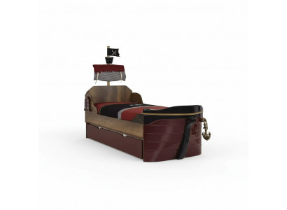 Functional bed pirate beds children's bed bed wood youth bed brown pirates
