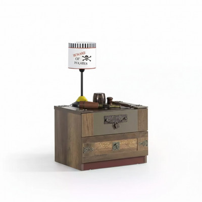 Nightstand Children's Room Bedside Table Wood Brown Children's Nightstand Luxury