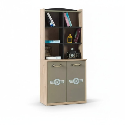 Bookshelf Cabinet Children's Shelf Bookcase Children's Furniture Green Wood
