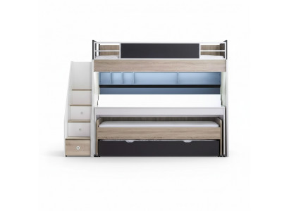 Luxury Bunk Bed Bed 3 Sleeping Places Multifunction Bed Wood Loft Bed Wood