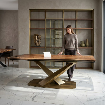 Dining room table conference tables dining table epoxy resin table wood brown