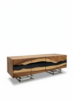 Sideboard Dresser Epoxy Resin Brown Living Room Wood Dressers