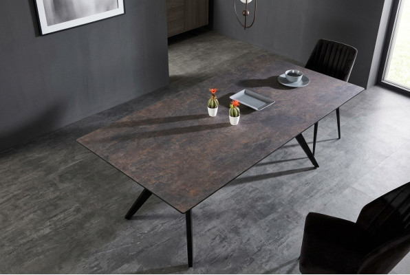 Extendable dining table kitchen table black wood table