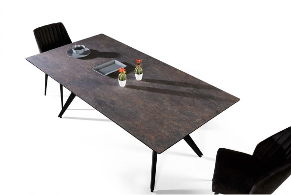 Extendable dining table kitchen table black wood table