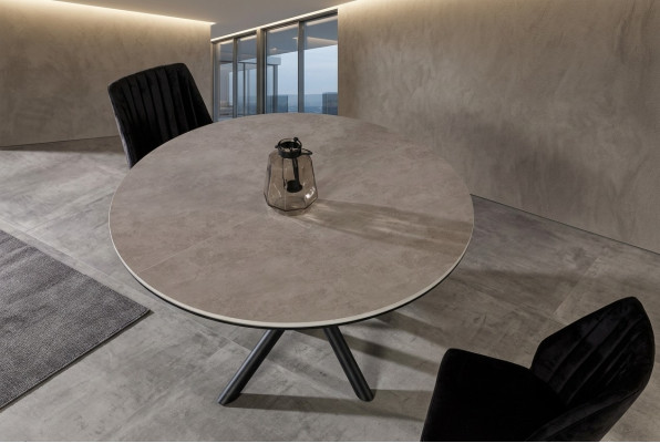 Dining room table round extendable dining table kitchen table wood gray tables