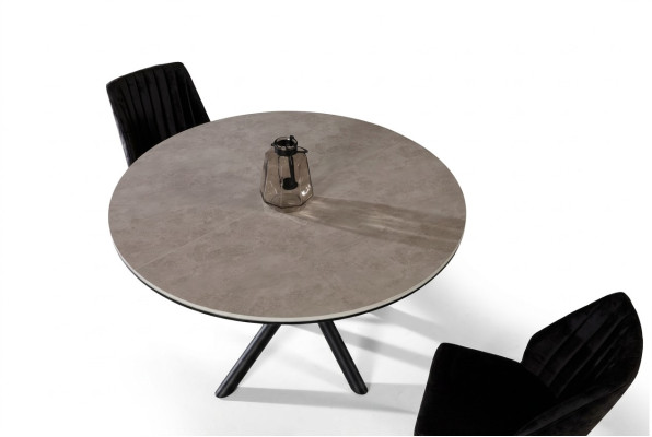 Dining room table round extendable dining table kitchen table wood gray tables
