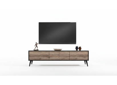 TV stand RTV lowboard living room modern brown wood sideboard table