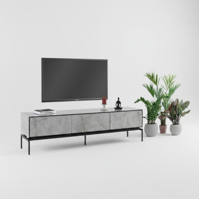 Sideboard RTV Lowboard Modern TV Stand Living Room Gray Wood Table