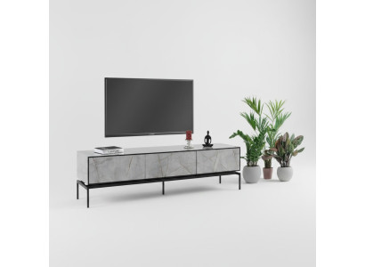 Sideboard RTV Lowboard Modern TV Stand Living Room Gray Wood Table