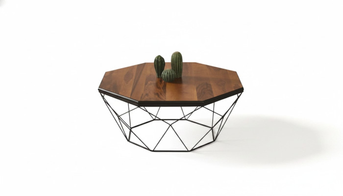 Coffee Table Side Table Brown Living Room Design Wooden Table