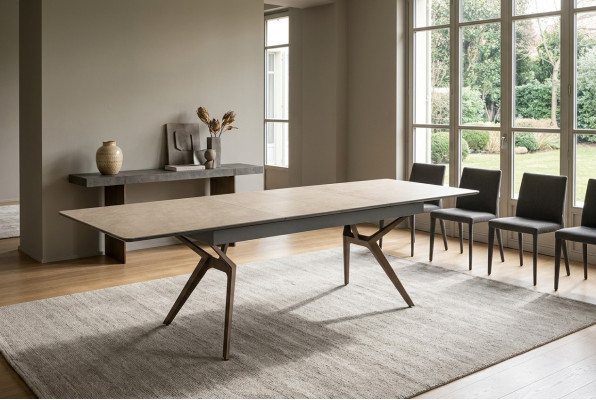 Dining Table Kitchen Table Extendable Design Modern Wood Gray Table