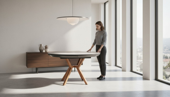 Round dining table luxury dining room table kitchen table gray dining room wood