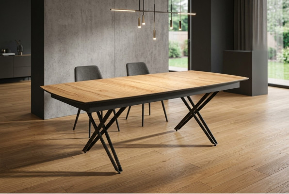 Design kitchen table dining room table extendable wood brown table furniture