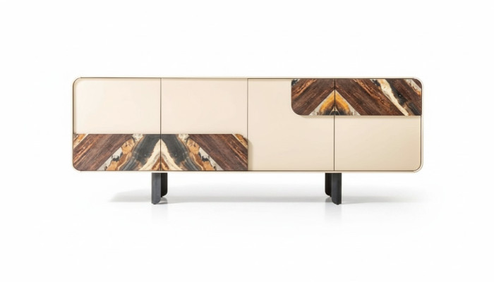 Sideboard Beige Wood Modern Furniture Cabinet Design