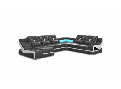 Sectional sofa U-shaped corner sofa designer sofa black corner suite