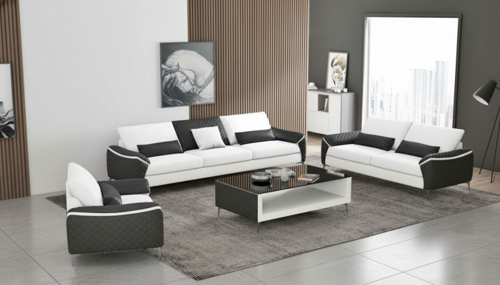 White sofa set couch set leather sofa complete living room