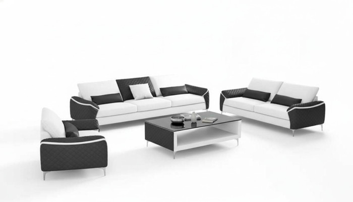 White sofa set couch set leather sofa complete living room
