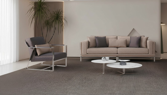 Sofa set Complete couch set Beige upholstered sofa Fabric sofa 2-piece sofa