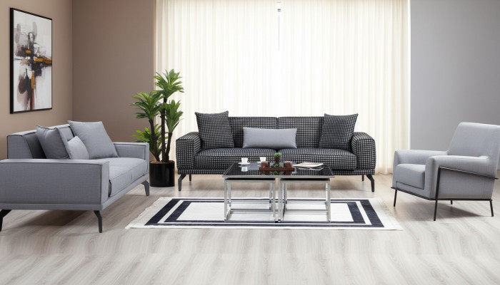 Gray sofa set complete couch set upholstered sofa fabric sofa sofa