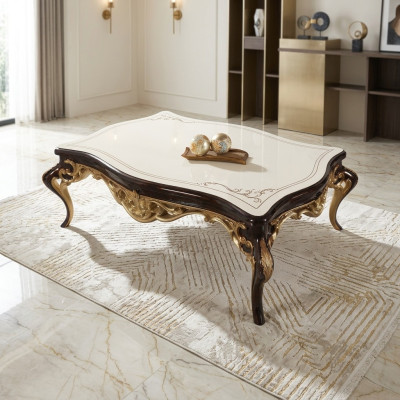 Living room table, coffee table, side table, console, beige wood table