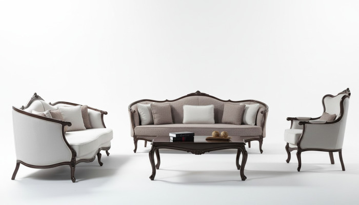 Three-seat sofa set armchair fabric sofa suite gray upholstered sofa couch