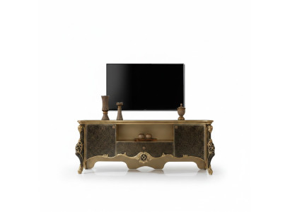 Sideboard Lowboard TV Stand RTV Wood Brown Living Room Table Luxury