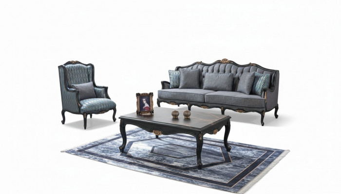 Sofa set couch fabric sofa upholstered sofa grey Chesterfield set