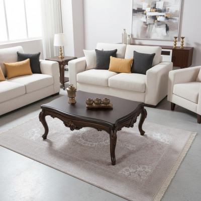 Coffee table living room table side table console brown wood table