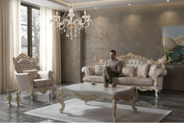 Luxury sofa set complete couch set beige upholstered sofa fabric sofa