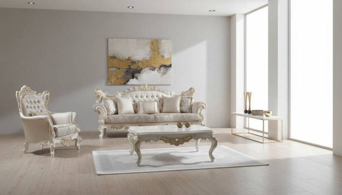 Upholstered Sofa Complete Couch Set Sofa Suite Beige Sofa Fabric Sofa