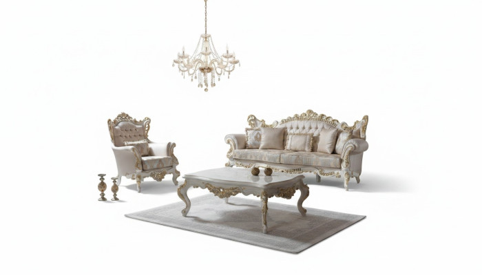 Upholstered Sofa Complete Couch Set Sofa Suite Beige Sofa Fabric Sofa