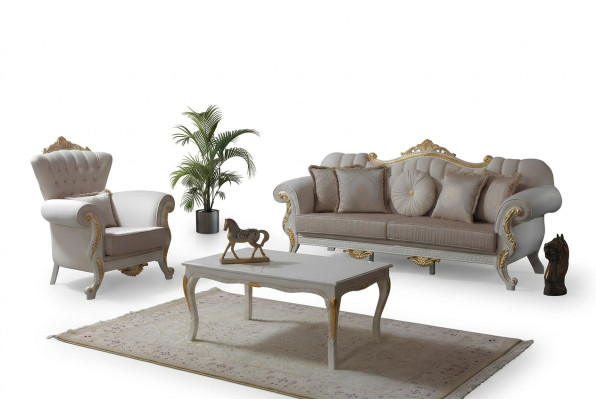 Luxury sofa set complete couch set beige upholstered sofa fabric sofa