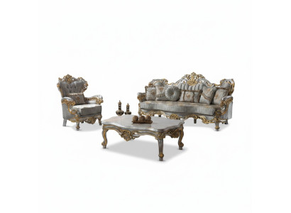 Sofa set upholstered sofa couch blue fabric sofa couch set